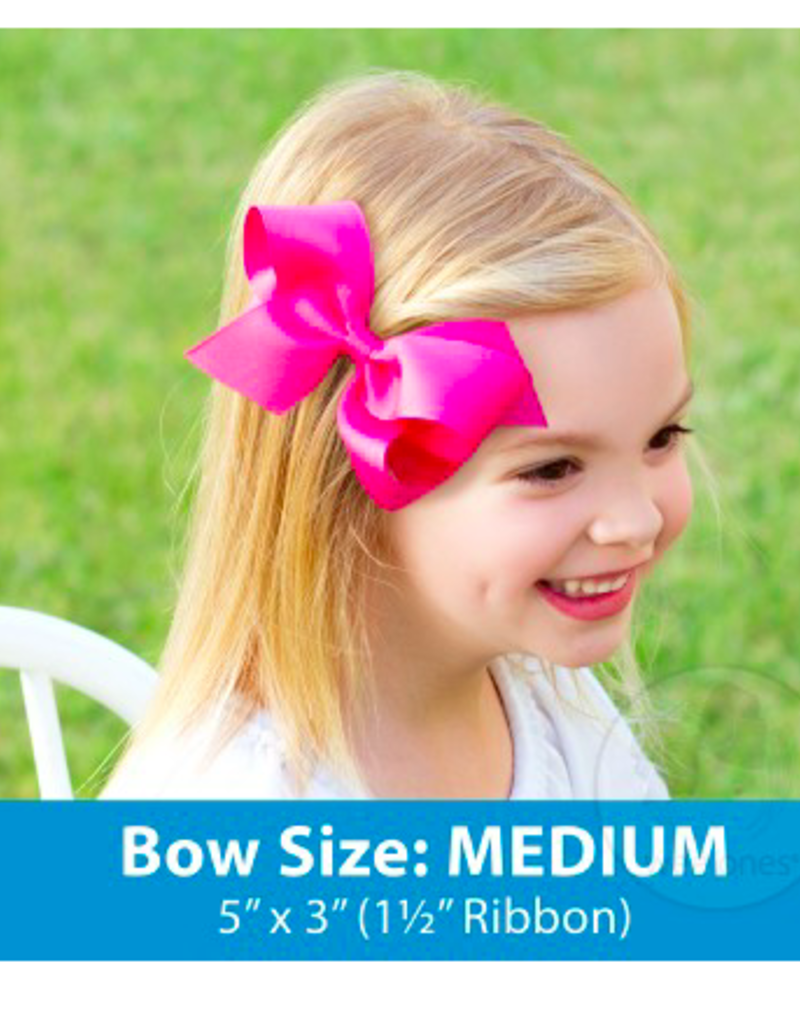 wee ones HOT PINK- KING  CLASSIC GROSGRAIN  BOW
