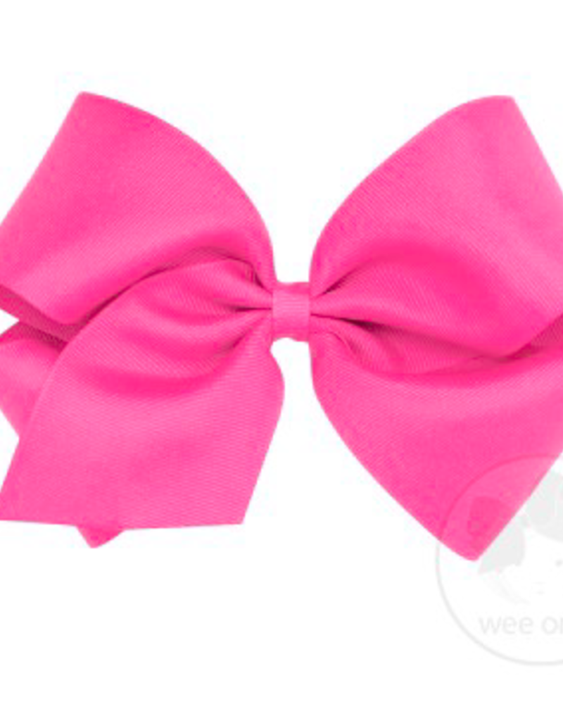 wee ones SHOCKING PINK - MINI  CLASSIC GROSGRAIN  BOW