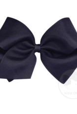 wee ones NAVY - MINI  CLASSIC GROSGRAIN  BOW