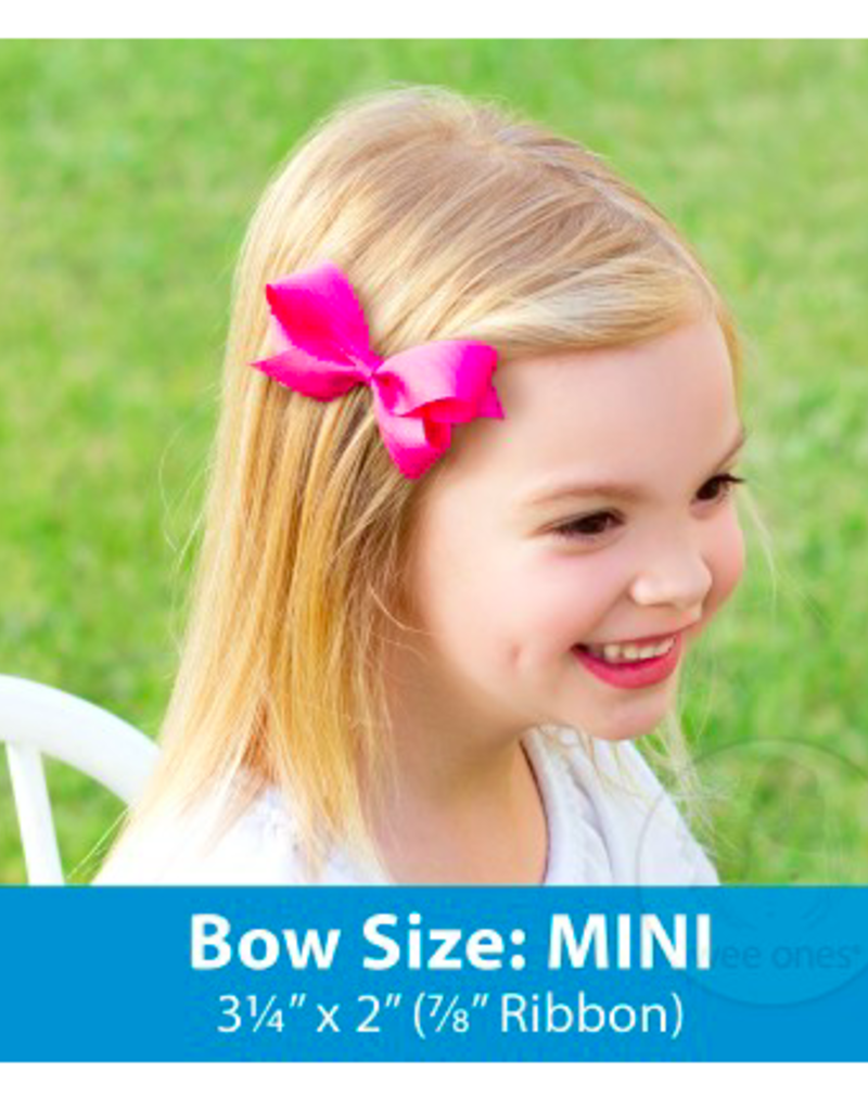 wee ones MILLENNIUM BLUE- MINI  CLASSIC GROSGRAIN  BOW