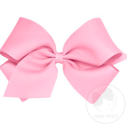 wee ones LIGHT PINK - MINI CLASSIC GROSGRAIN  BOW