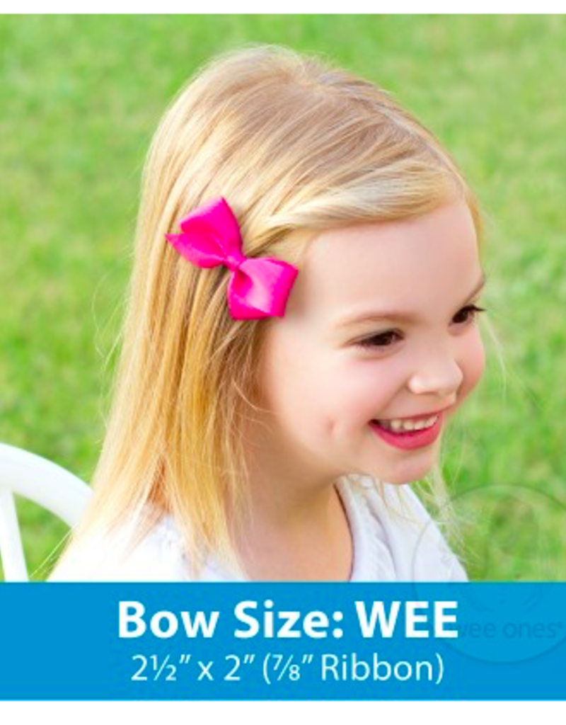wee ones WHITE - WEE CLASSIC GROSGRAIN  BOW