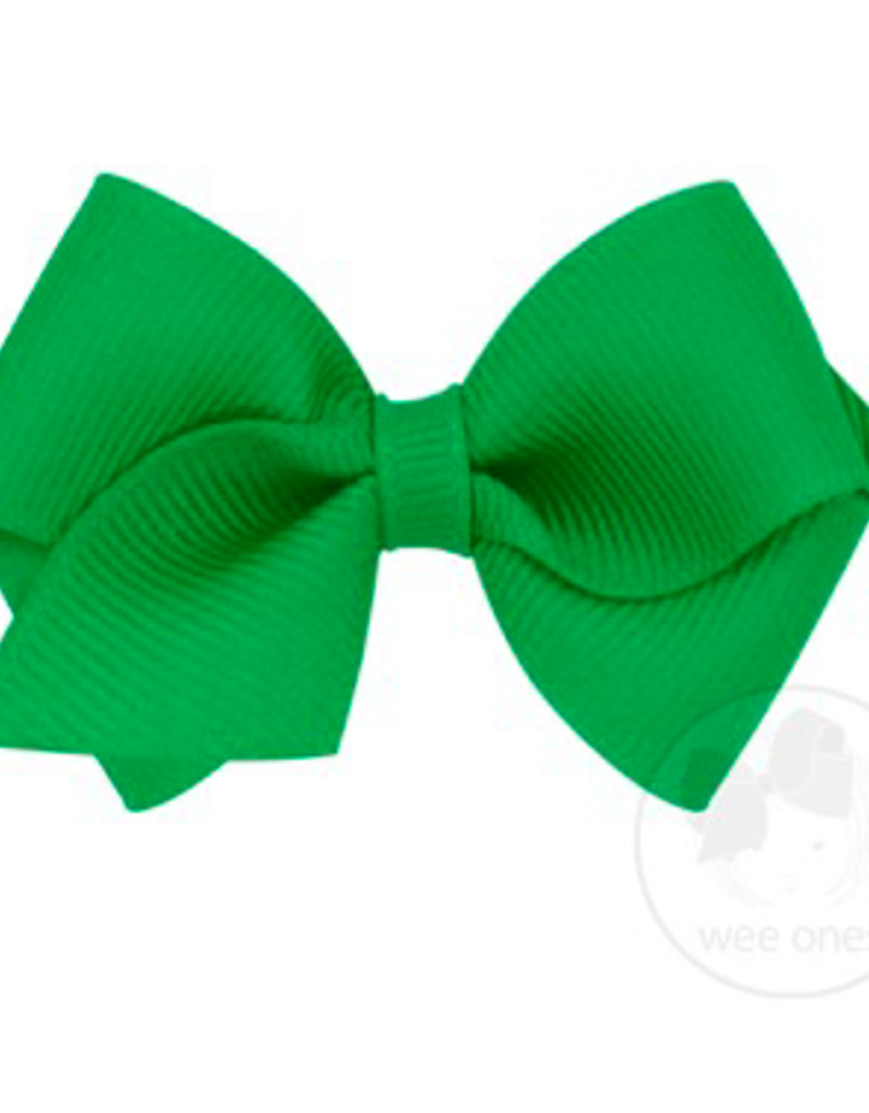 wee ones GREEN-WEE CLASSIC GROSGRAIN  BOW