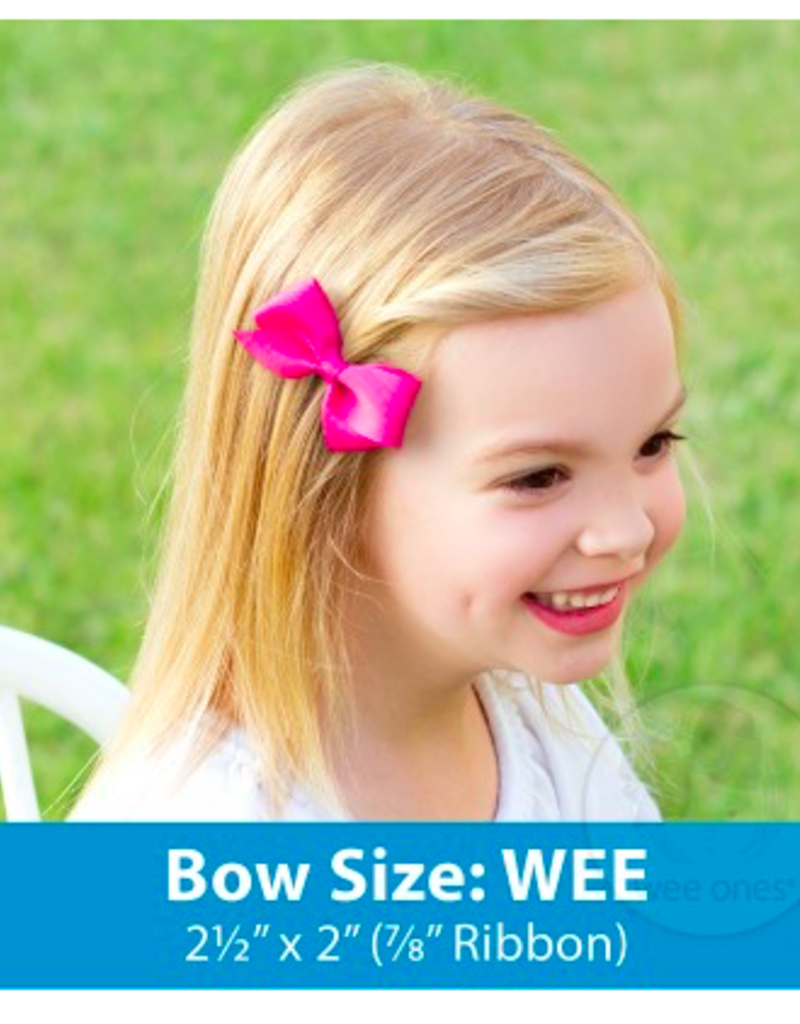 wee ones GREEN-WEE CLASSIC GROSGRAIN  BOW