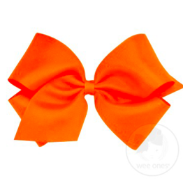 wee ones ORANGE - MINI BASIC GROSGRAIN BOW