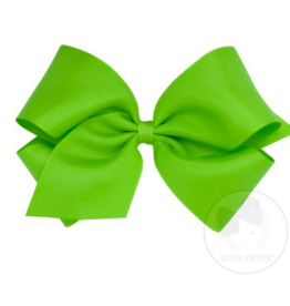 wee ones GRASSHOPPER GREEN- MINI BASIC GROSGRAIN BOW