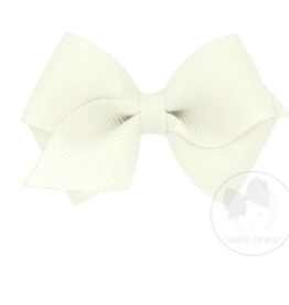 wee ones ANTIQUE WHITE - WEE CLASSIC GROSGRAIN  BOW