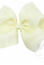 wee ones ORGANZA/GROSGRAIN OFF WHITE - KING OVERLAY BOW