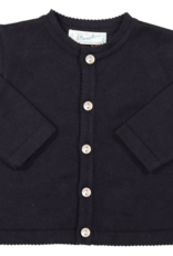 FELTMAN BROS NAVY CLASSIC KNIT CARDIGAN (SIZES 3, 6, & 9 MONTHS)