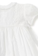 KISSY KISSY GIRLS VICTORIA SHORT SLEEVE CHRISTENING GOWN W/HAT