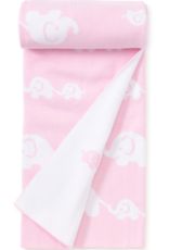 KISSY KISSY PINK ELEPHANT KNIT BLANKET