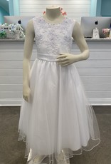 BEADED LACE BODICE DRESS