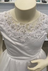 ILLUSION NECKLINE, BEADED LACE W/FULL TULLE SKIRT