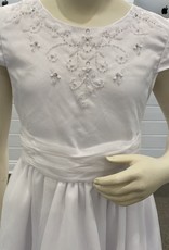 BEADED BODICE, CAP SLV, ROUCHED WAISTBAND & FULL ORGANZA SKIRT