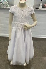 BEADED BODICE, CAP SLV, ROUCHED WAISTBAND & FULL ORGANZA SKIRT