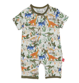 MAGNIFICENT BABY RAPTOR ROUND YOUR FINGER MODAL ROMPER