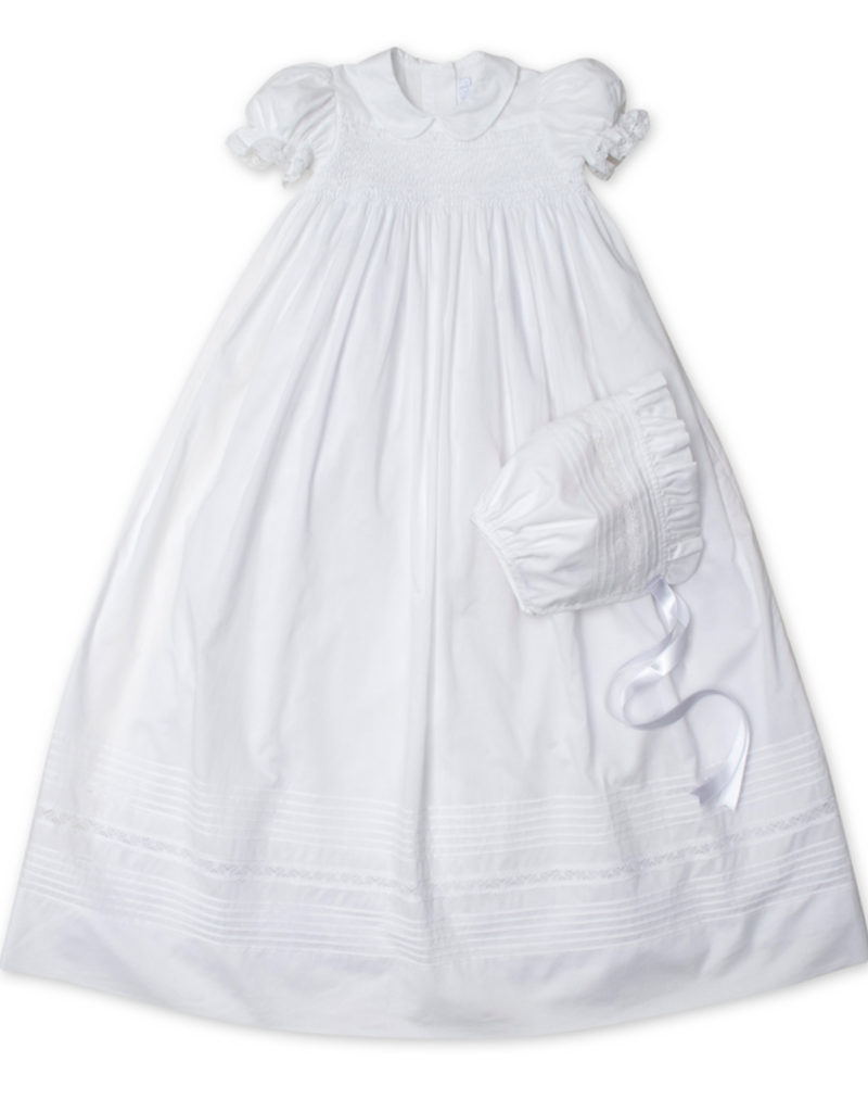 KISSY KISSY SILENE/BU S/S CHRISTENING GOWN W/HAT