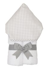 3 MARTHAS GREY EVERYKID CHECK TOWEL