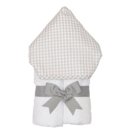 3 MARTHAS GREY EVERYKID CHECK TOWEL