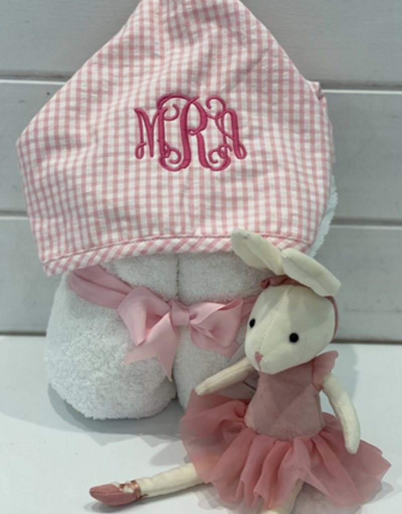 3 MARTHAS GREY EVERYKID CHECK TOWEL