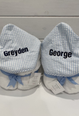 3 MARTHAS GREY EVERYKID CHECK TOWEL