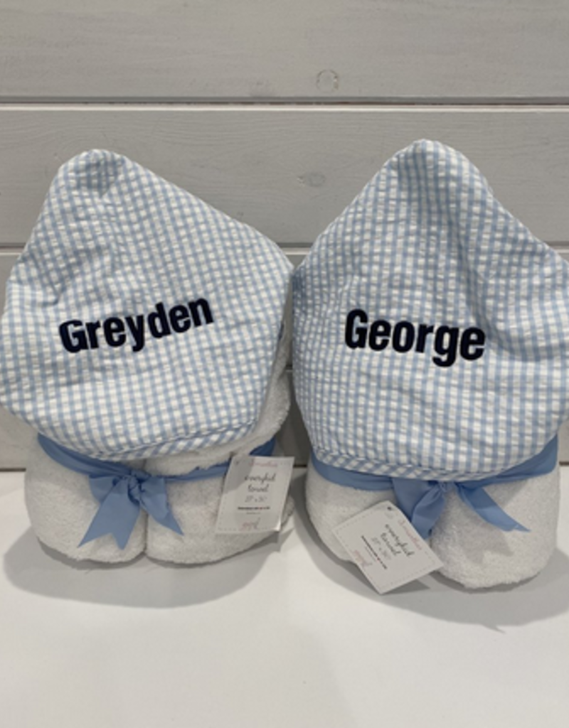 3 MARTHAS GREY EVERYKID CHECK TOWEL