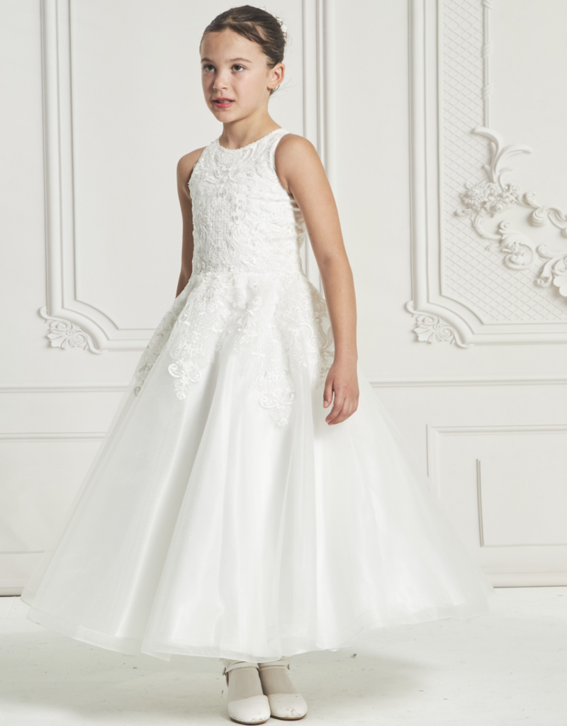 MACIS DESIGN  HALTER NECKLINE BIG ALINE TULLE SKIRT DRESS