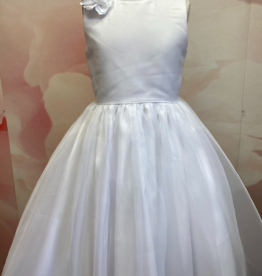 JOAN CALABRESE SLVL ORGANZA OVERLAY BOD 3D FLOWERS SHO FULL ORGANZA OVERLAY SKIRT DRESS