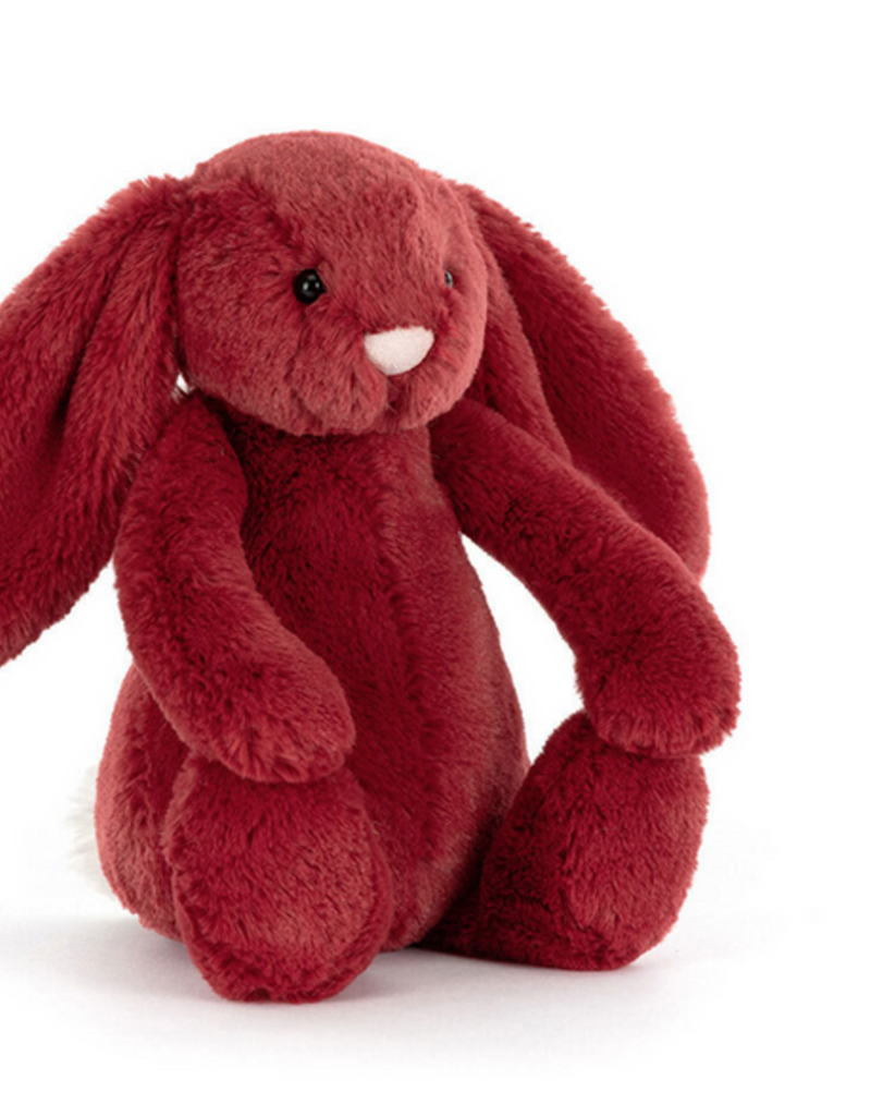 JELLYCAT INC BASHFUL XMAS BUNNY - REDCURRANT