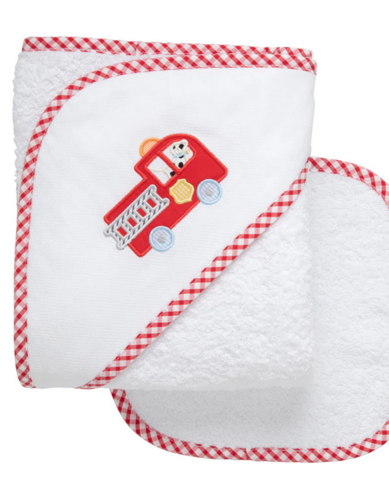 3 MARTHAS EVERYKID FIRETRUCK TOWEL W/WASHCLOTH