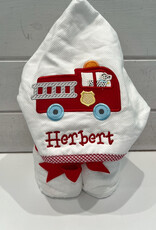 3 MARTHAS EVERYKID FIRETRUCK TOWEL W/WASHCLOTH