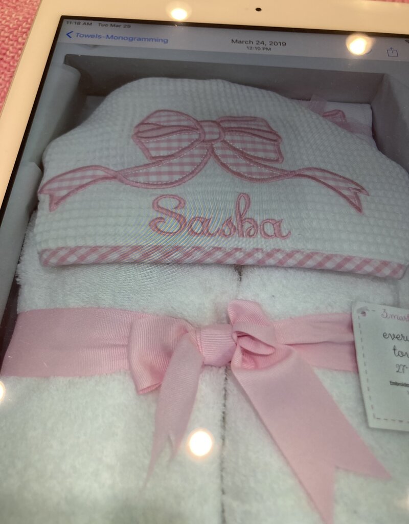3 MARTHAS EVERYKID BOW TOWEL