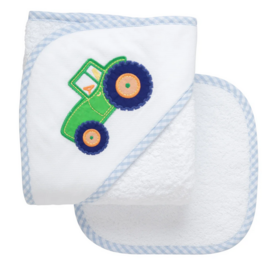 3 MARTHAS EVERYKID TRACTOR TOWEL W/WASHCLOTH