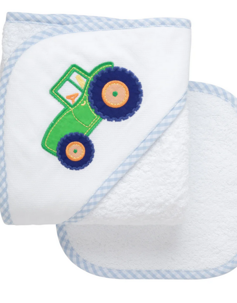 3 MARTHAS EVERYKID TRACTOR TOWEL W/WASHCLOTH