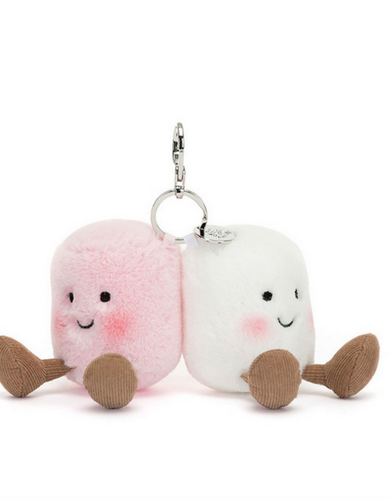 JELLYCAT INC AMUSEABLES PAIR OF MARSHMALLOWS BAG CHARM