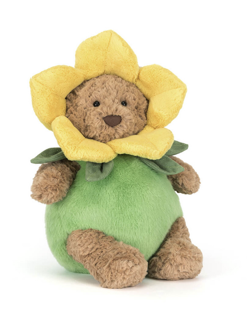 JELLYCAT INC BARTHOLOMEW BEAR W/DAFFODIL OUTFIT