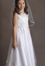 ALINE SKIRT W/RHINESTONE WAIST BEADED LACE BODICE DRESS