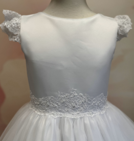 JOAN CALABRESE LACE RUFFLE CAP SLV FULL TULLE SKIRT DRESS