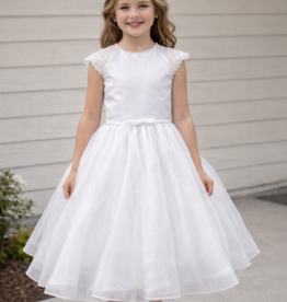 JOAN CALABRESE LOW WAIST ORGANZA SKIRT DRESS W/POCKET