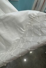 SUSANNE LIVELY SILK BEADED PINTUCK DRESS W/SLV