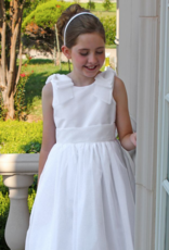 SUSANNE LIVELY SILK ORGANZA DRESS W/SILK BOWS