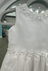 SUSANNE LIVELY SILK ORGANZA DRESS W/FLORAL TRIM