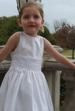 SUSANNE LIVELY TAFFETA DRESS W/LACE ON WAIST & HEM