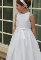 SUSANNE LIVELY LACE OVERLAY TAFFETA DRESS