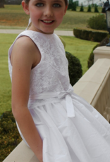 SUSANNE LIVELY LACE OVERLAY TAFFETA DRESS