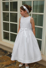 SUSANNE LIVELY LACE OVERLAY TAFFETA DRESS