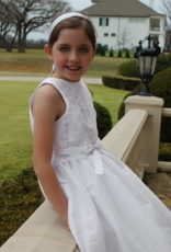 SUSANNE LIVELY LACE OVERLAY TAFFETA DRESS