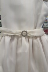 SUSANNE LIVELY SATIN SILK ORGANZA DRESS W/BUCKLE