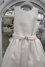 SUSANNE LIVELY SATIN SILK ORGANZA DRESS W/BUCKLE