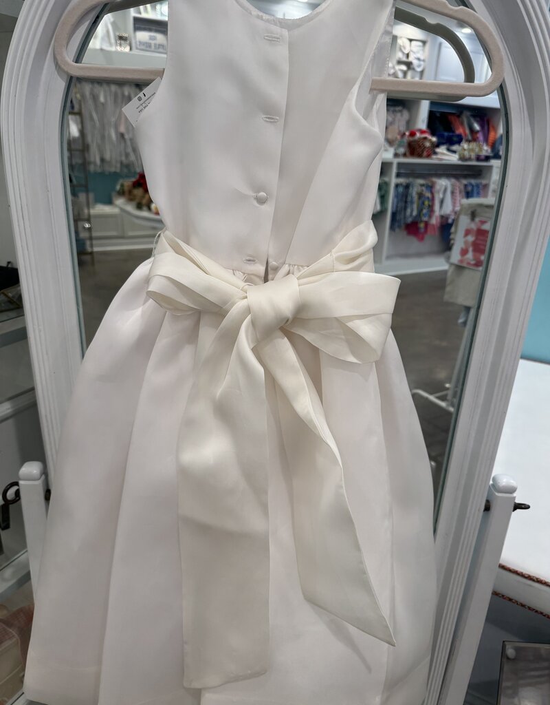 SUSANNE LIVELY SATIN SILK ORGANZA DRESS W/BUCKLE